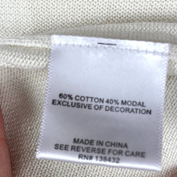 MODCLOTH Women's Cream Printemps Charm School Pullover Sweater 2X Plus Size - Picture 7 of 8